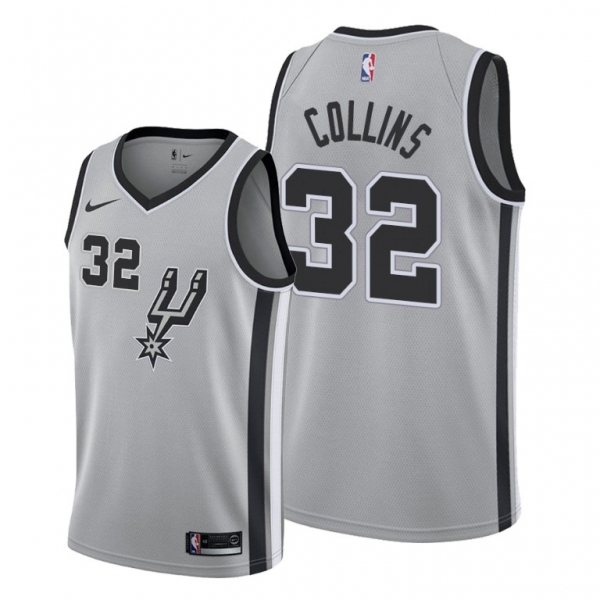 Zach Collins 2021 Trade San Antonio Spurs Black Statement Edition Jersey #32