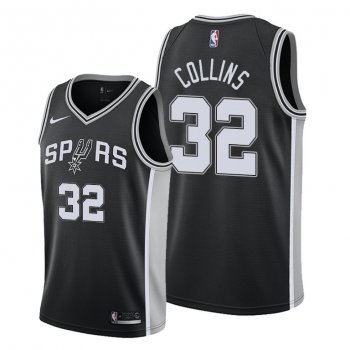 Zach Collins 2021 Trade San Antonio Spurs Gray Icon Edition Jersey #32