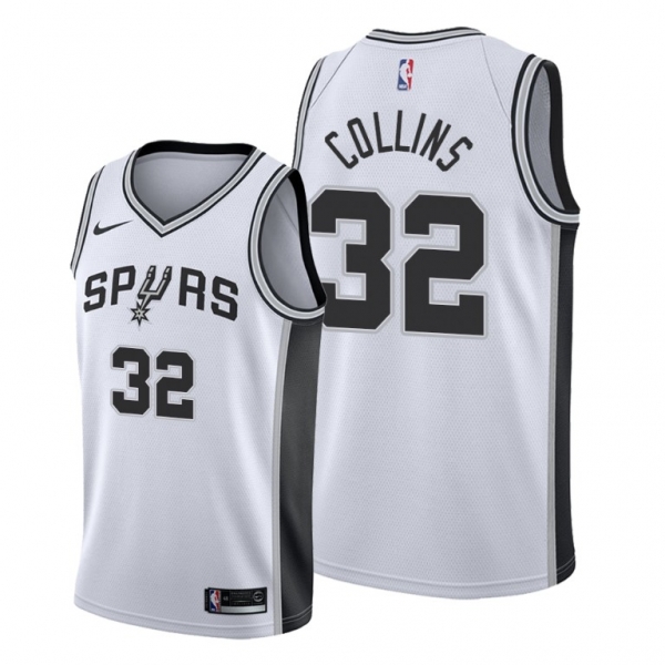 Zach Collins 2021 Trade San Antonio Spurs White Association Edition Jersey #32