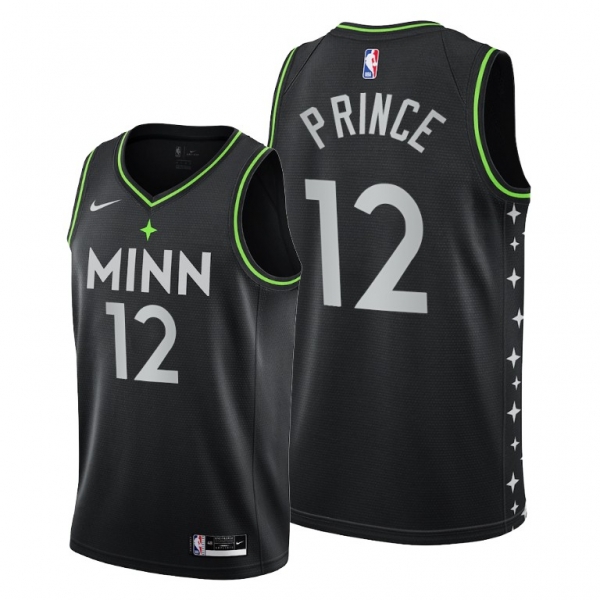 Taurean Prince 2021 Trade Minnesota Timberwolves Black City Edition Jersey