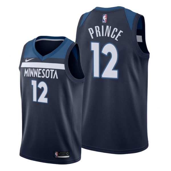 Taurean Prince 2021 Trade Minnesota Timberwolves Navy Icon Edition Jersey