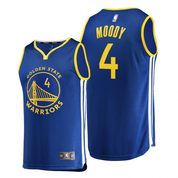 Moses Moody Golden State Warriors #4 Royal 2021 NBA Draft 1st Round Pick No.2 Jersey Replica