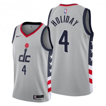 Aaron Holiday 2021 Trade Washington Wizards Gray City Edition Jersey #4