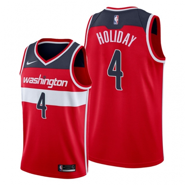 Aaron Holiday 2021 Trade Washington Wizards Red Icon Edition Jersey #4