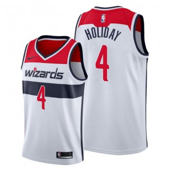 Aaron Holiday 2021 Trade Washington Wizards White Association Edition Jersey #4