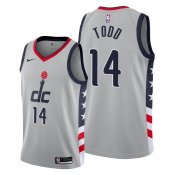 Isaiah Todd 2021 NBA Draft Washington Wizards Gray City Edition Jersey #14