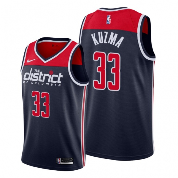 Kyle Kuzma 2021 Trade Washington Wizards Navy Statement Edition Jersey #33