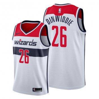 Spencer Dinwiddie 2021 Trade Washington Wizards White Association Edition Jersey #26