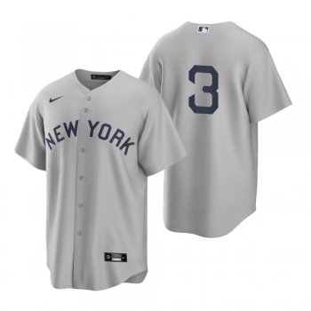 New York Yankees Babe Ruth Nike Gray 2021 Field of Dreams Jersey