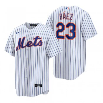 New York Mets Javier Baez Nike White Replica Home Jersey