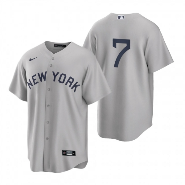 New York Yankees Mickey Mantle Nike Gray 2021 Field of Dreams Jersey