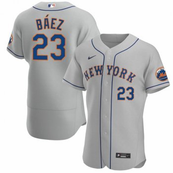 Youth Youth's #23 Javier Báez New York Mets Trade Jersey Gray Authentic - All Stitched