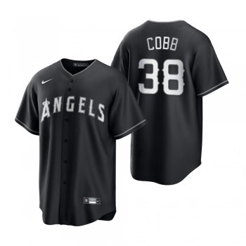 Los Angeles Angels Alex Cobb Nike Black White 2021 All Black Fashion Replica Jersey