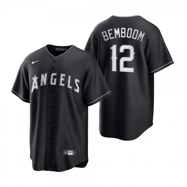 Los Angeles Angels Anthony Bemboom Nike Black White 2021 All Black Fashion Replica Jersey