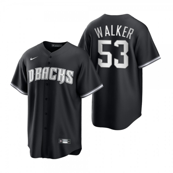 Arizona Diamondbacks Christian Walker Nike Black White 2021 All Black Fashion Replica Jersey