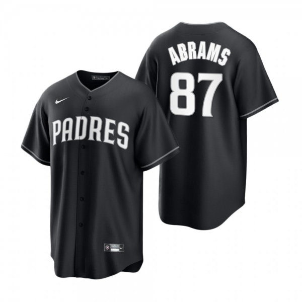 San Diego Padres CJ Abrams Nike Black White 2021 All Black Fashion Replica Jersey