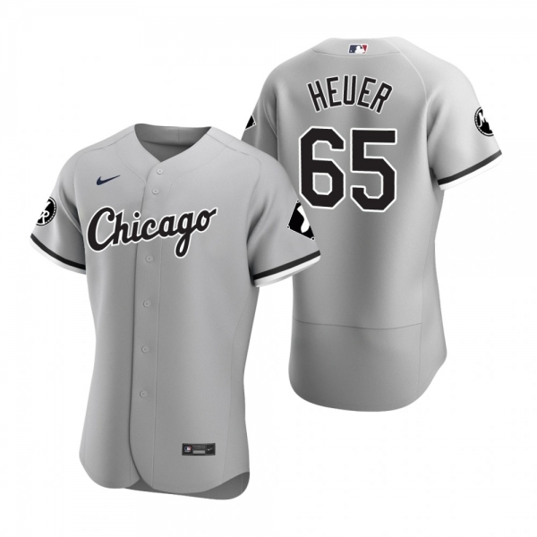 Men's Chicago White Sox Codi Heuer Nike Gray MR Patch Authentic Jersey