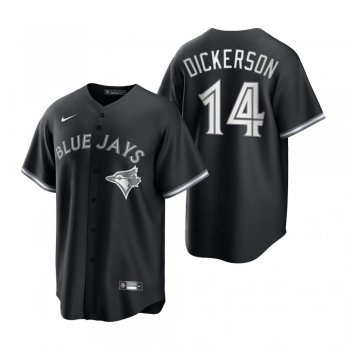 Men's Toronto Blue Jays Corey Dickerson Nike Black White 2021 All Black Fashion Replica Jersey