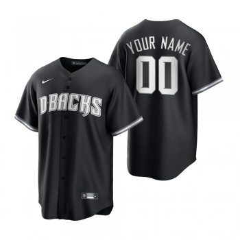 Arizona Diamondbacks Custom Nike Black White 2021 All Black Fashion Replica Jersey