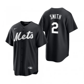 New York Mets Dominic Smith Nike Black White 2021 All Black Fashion Replica Jersey