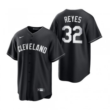 Cleveland Indians Franmil Reyes Nike Black White 2021 All Black Fashion Replica Jersey