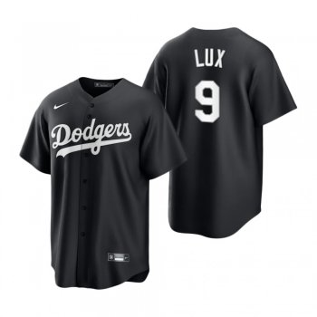 Los Angeles Dodgers Gavin Lux Nike Black White 2021 All Black Fashion Replica Jersey