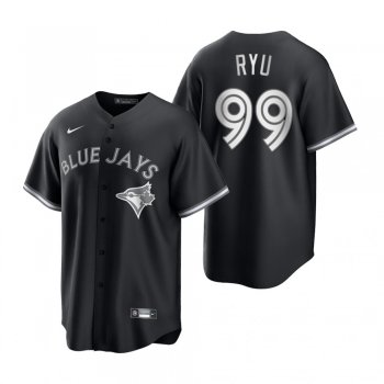 Toronto Blue Jays Hyun-Jin Ryu Nike Black White 2021 All Black Fashion Replica Jersey