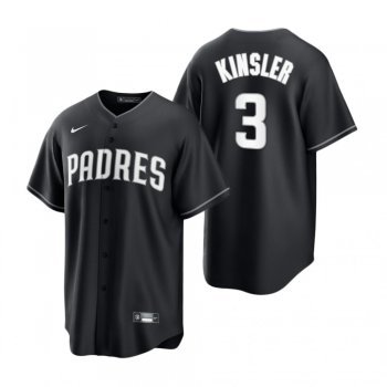 San Diego Padres Ian Kinsler Nike Black White 2021 All Black Fashion Replica Jersey