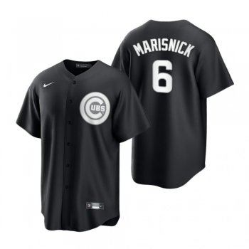 Chicago Cubs Jake Marisnick Nike Black White 2021 All Black Fashion Replica Jersey