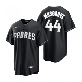 San Diego Padres Joe Musgrove Nike Black White 2021 All Black Fashion Replica Jersey