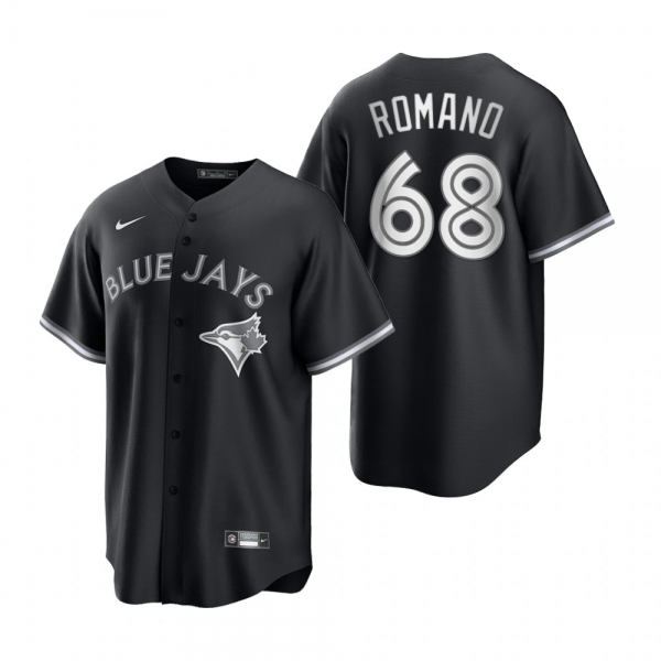 Toronto Blue Jays Jordan Romano Nike Black White 2021 All Black Fashion Replica Jersey