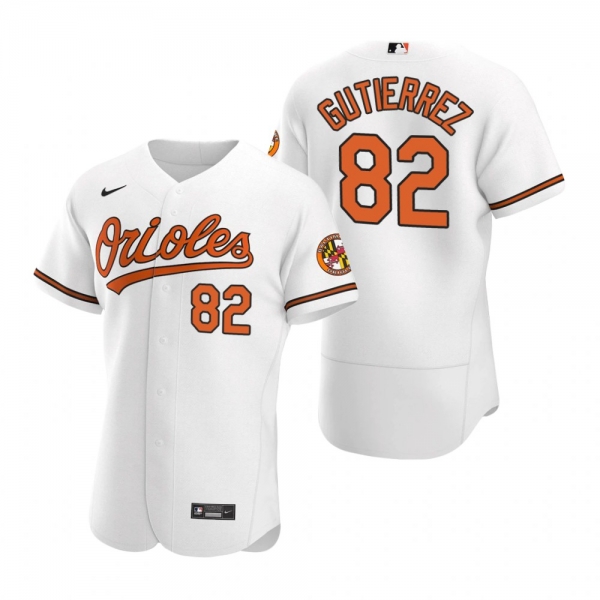 Men's Baltimore Orioles Kelvin Gutierrez Nike White Authentic Home Jersey