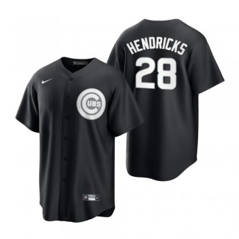 Chicago Cubs Kyle Hendricks Nike Black White 2021 All Black Fashion Replica Jersey