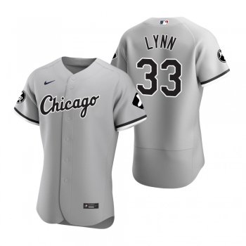 Men's Chicago White Sox Lance Lynn Nike Gray MR Patch Authentic Jersey