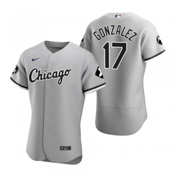 Men's Chicago White Sox Luis Gonzalez Nike Gray MR Patch Authentic Jersey