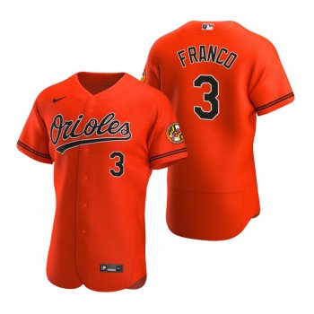 Men's Baltimore Orioles Maikel Franco Nike Orange Authentic Alternate Jersey