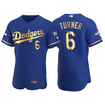 Trea Turner Los Angeles Dodgers #6 Royal 2021 Gold Program 2021 Jersey Authentic