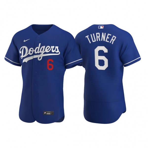 Trea Turner Los Angeles Dodgers #6 Royal Alternate 2021 Jersey Authentic