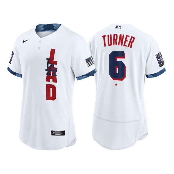 Trea Turner Los Angeles Dodgers #6 White 2021 MLB All-Star Game Jersey Authentic 1-Star