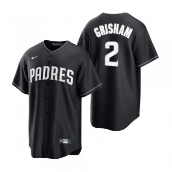 San Diego Padres Trent Grisham Nike Black White 2021 All Black Fashion Replica Jersey