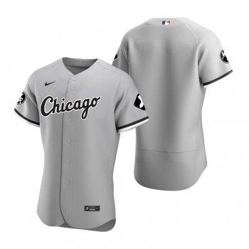 Men's Chicago White Sox Nike Gray MR Patch Authentic Jersey