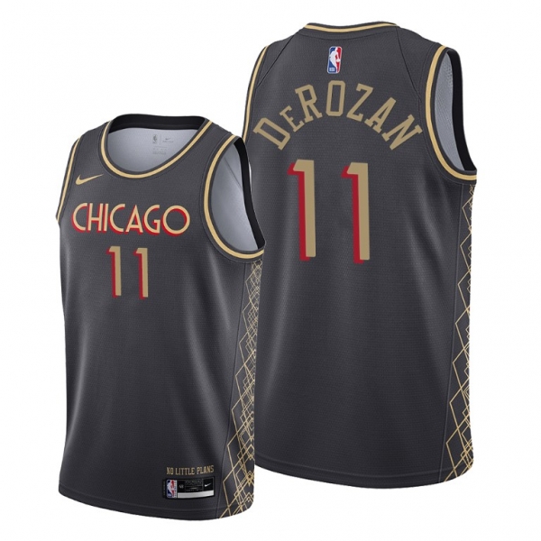 DeMar DeRozan 2021 Trade Chicago Bulls Black City Edition Jersey #11