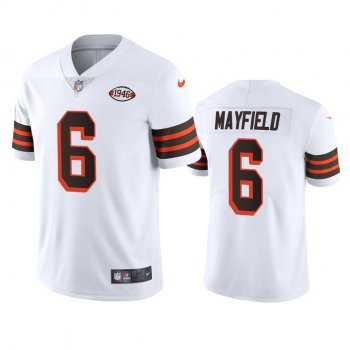 Cleveland Browns Baker Mayfield White 1946 Collection Alternate Vapor Limited Jersey - Men's 75th anniversary uniforms