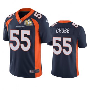 Denver Broncos Bradley Chubb Navy Super Bowl 50 Patch Jersey