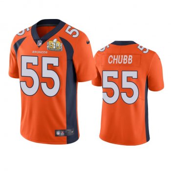 Denver Broncos Bradley Chubb Orange Super Bowl 50 Patch Jersey