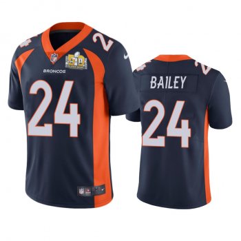 Denver Broncos Champ Bailey Navy Super Bowl 50 Patch Jersey