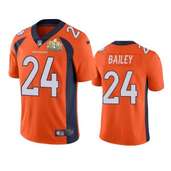 Denver Broncos Champ Bailey Orange Super Bowl 50 Patch Jersey