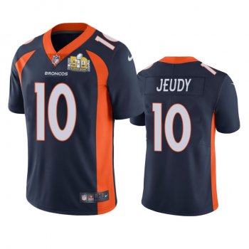 Denver Broncos Jerry Jeudy Navy Super Bowl 50 Patch Jersey