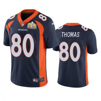 Denver Broncos Julius Thomas Navy Super Bowl 50 Patch Jersey