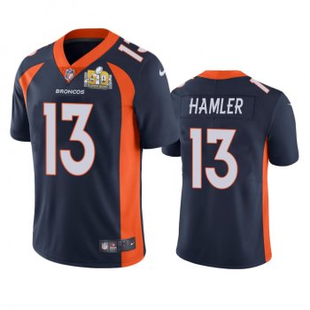 Denver Broncos K. J. Hamler Navy Super Bowl 50 Patch Jersey